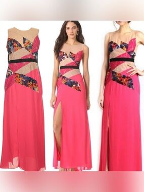 BCBGMaxAzria Lonnie Patchwork Gown 8